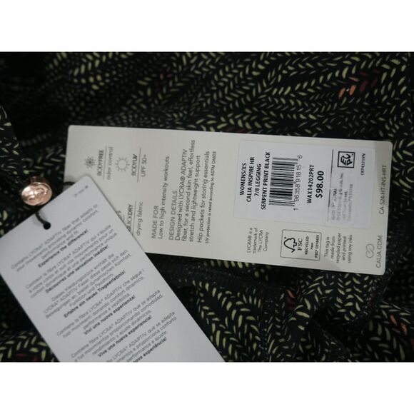 CALIA Women's Inspire High Rise 7/8 Leggings - Serpent Print & Black XS - Picture 6 of 7